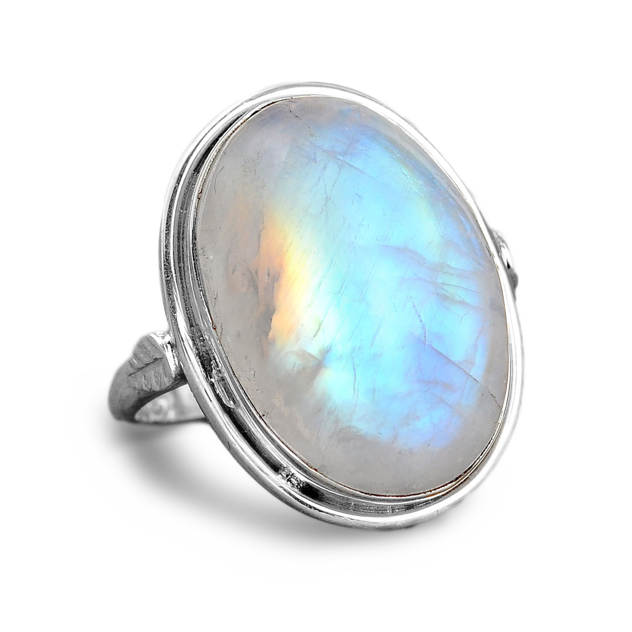 Sterling Silver Rainbow Moonstone Ring