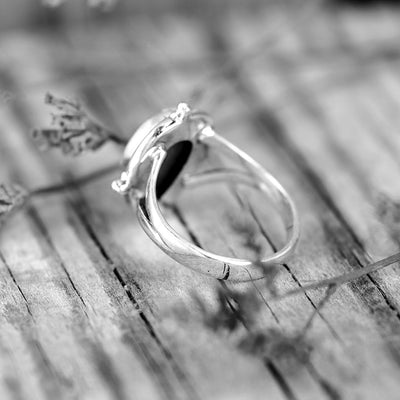 Teardrop Aquamarine Ring Sterling Silver - Boho Magic