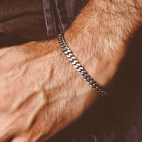 Men's Curb Chain Bracelet Sterling Silver - Boho Magic