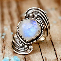 Bohemian Teardrop Moonstone Ring - Boho Magic