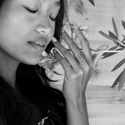 Ocean Waves Statement Ring - Boho Magic