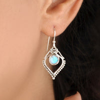 Silver Moonstone Earrings - Boho Magic