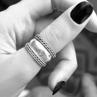Wide Thumb Band Ring Sterling Silver - Boho Magic